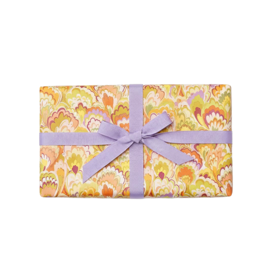 Marbled Ceramica Rspbrry/Chartreuse Wrapping Paper