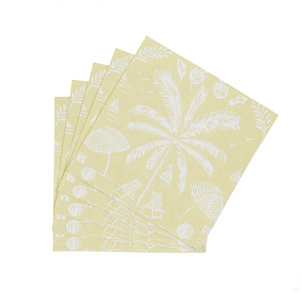 Palms and Parasols Key Lime Cocktail Napkin