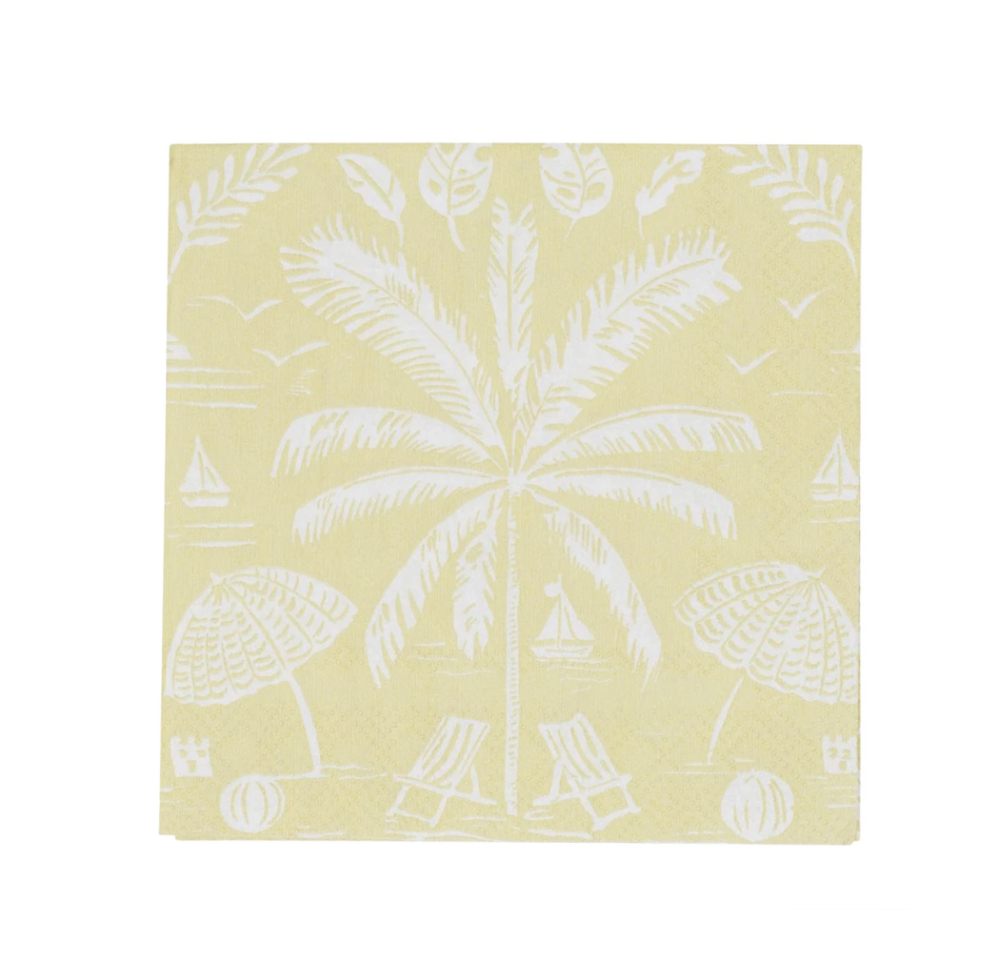 Palms and Parasols Key Lime Cocktail Napkin