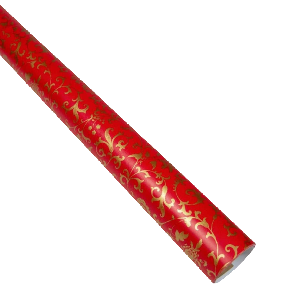 Flora Scroll Caspari Wrapping Paper