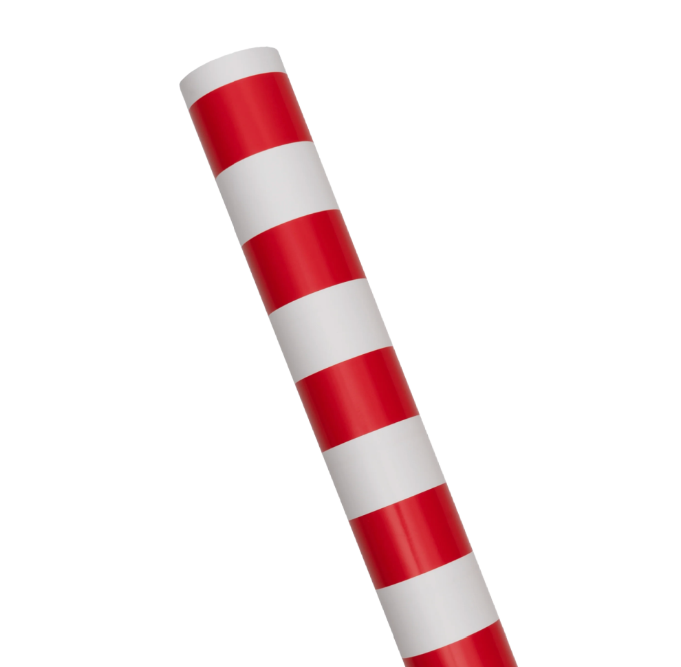 Awning Stripe Red & White Wrapping Paper
