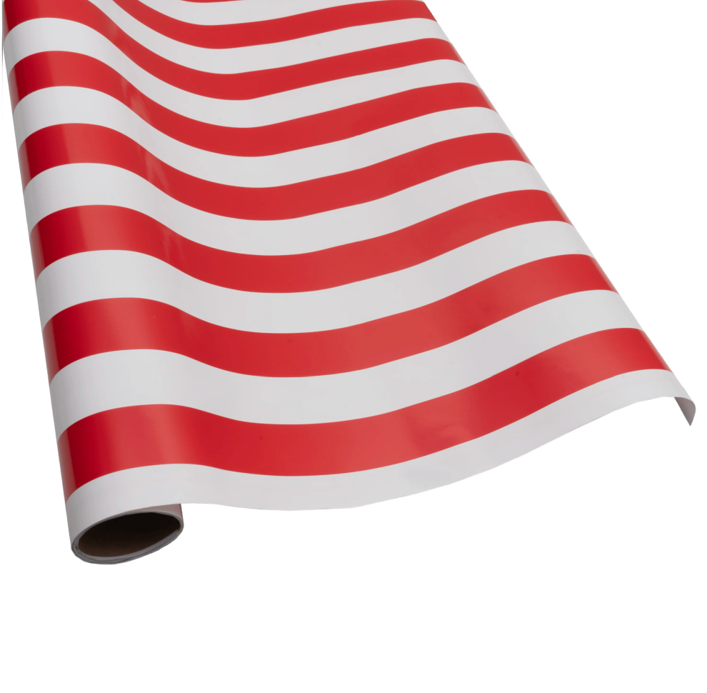 Awning Stripe Red & White Wrapping Paper