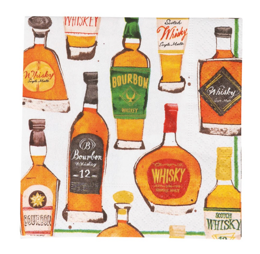 Whiskey Tasting Caspari Cocktail Napkin