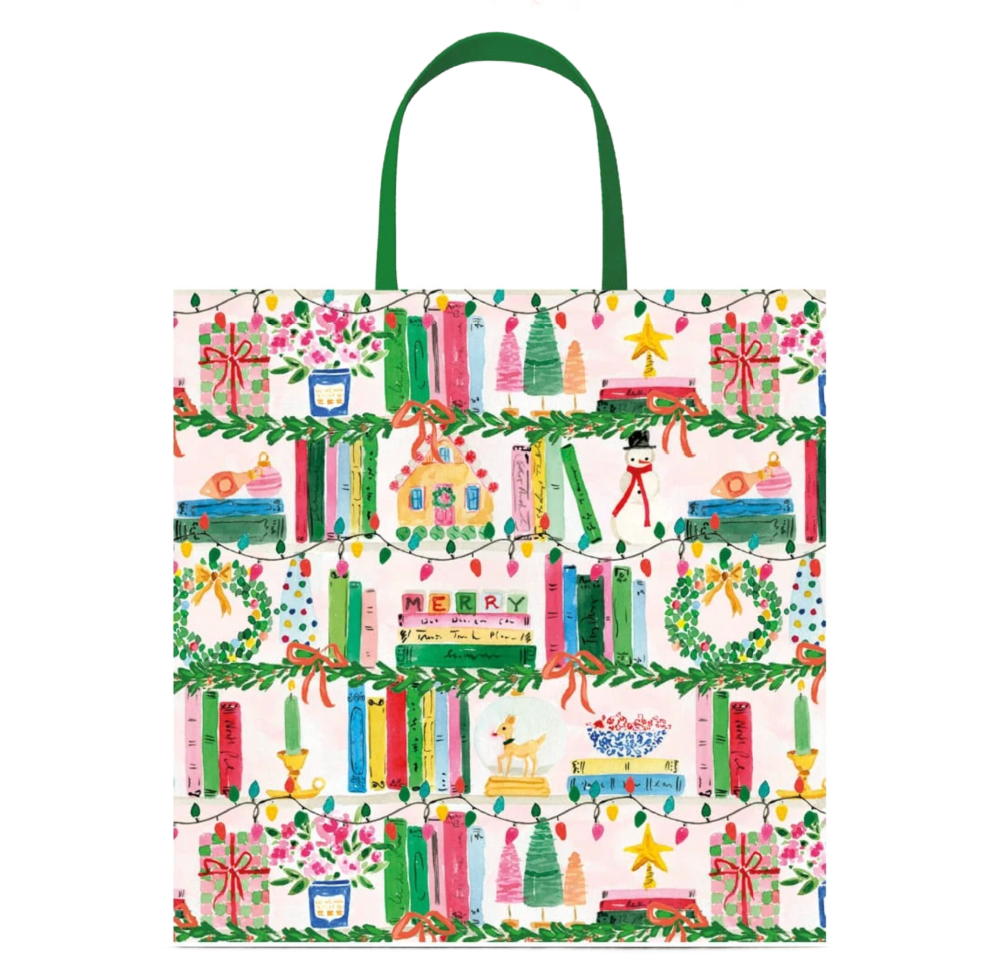 Christmas Shelfie Medium Square Gift Bag