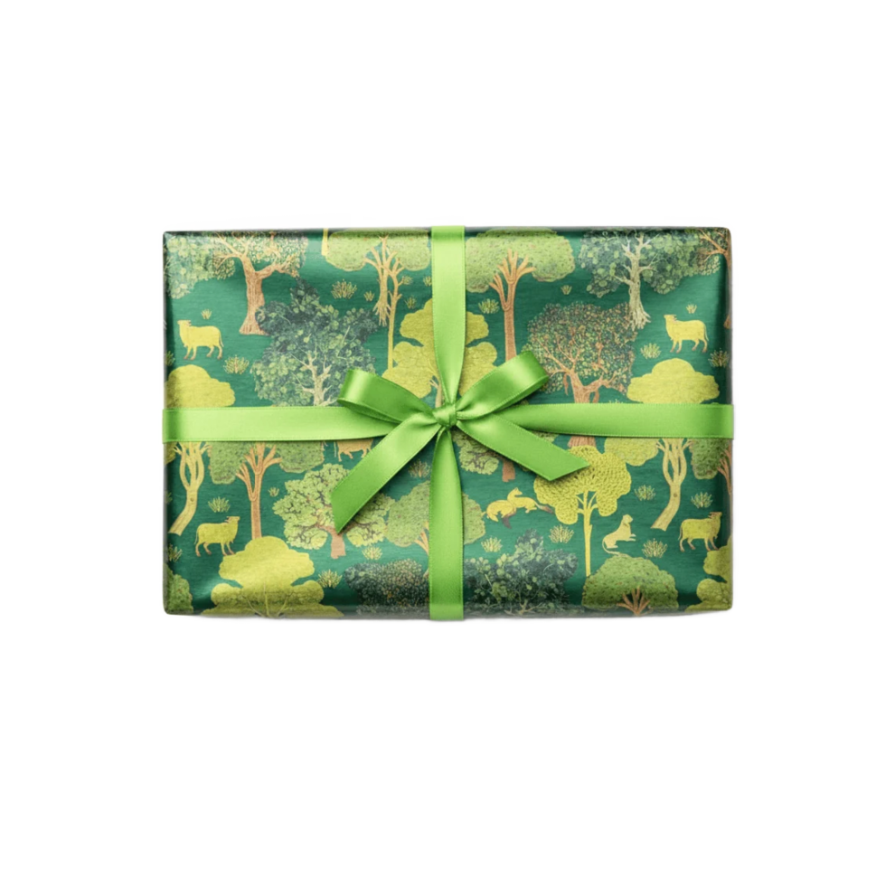 Arcadian Tapestry Dark Foil Wrapping Paper