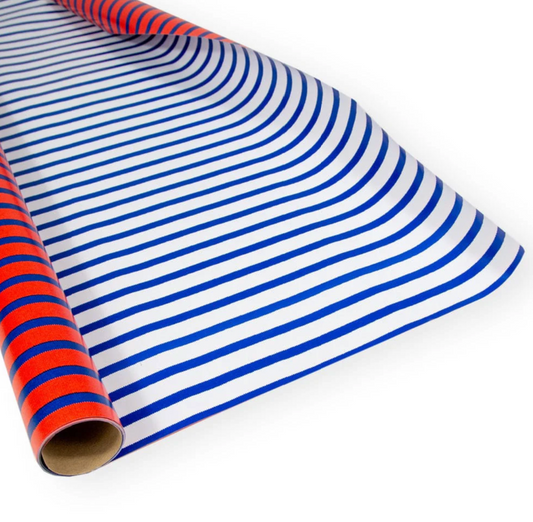 Bretagne Red & Blue Reversible Gift Wrapping Paper