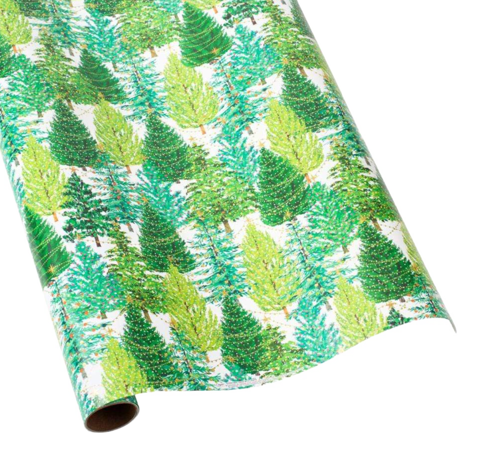 Christmas Tree with Lights Wrapping Paper