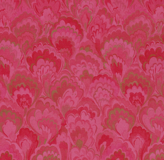 Marbled Ceramica Fuchsia & Gold Wrapping Paper