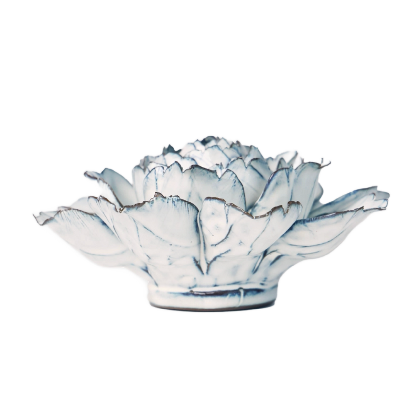 Blue White Camellia Pottery Flower