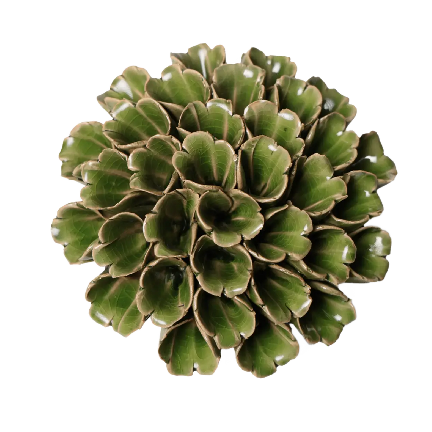 Ceramic Flower Polyp Green Pottery Flower