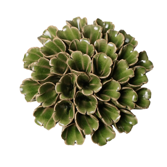 Ceramic Flower Polyp Green Pottery Flower
