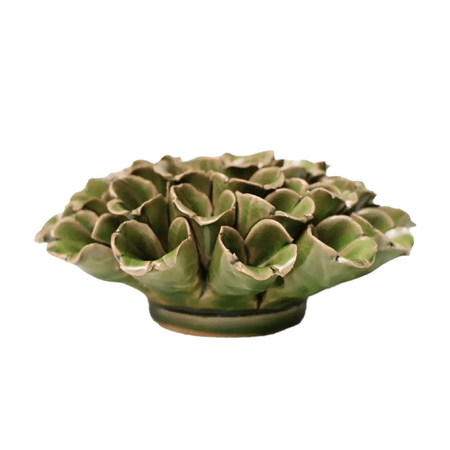 Ceramic Flower Polyp Green Pottery Flower