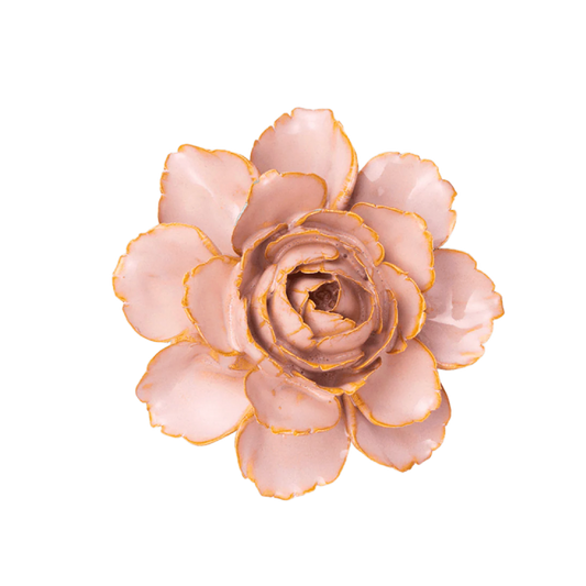 Rose Pink Camellia Pottery Flower