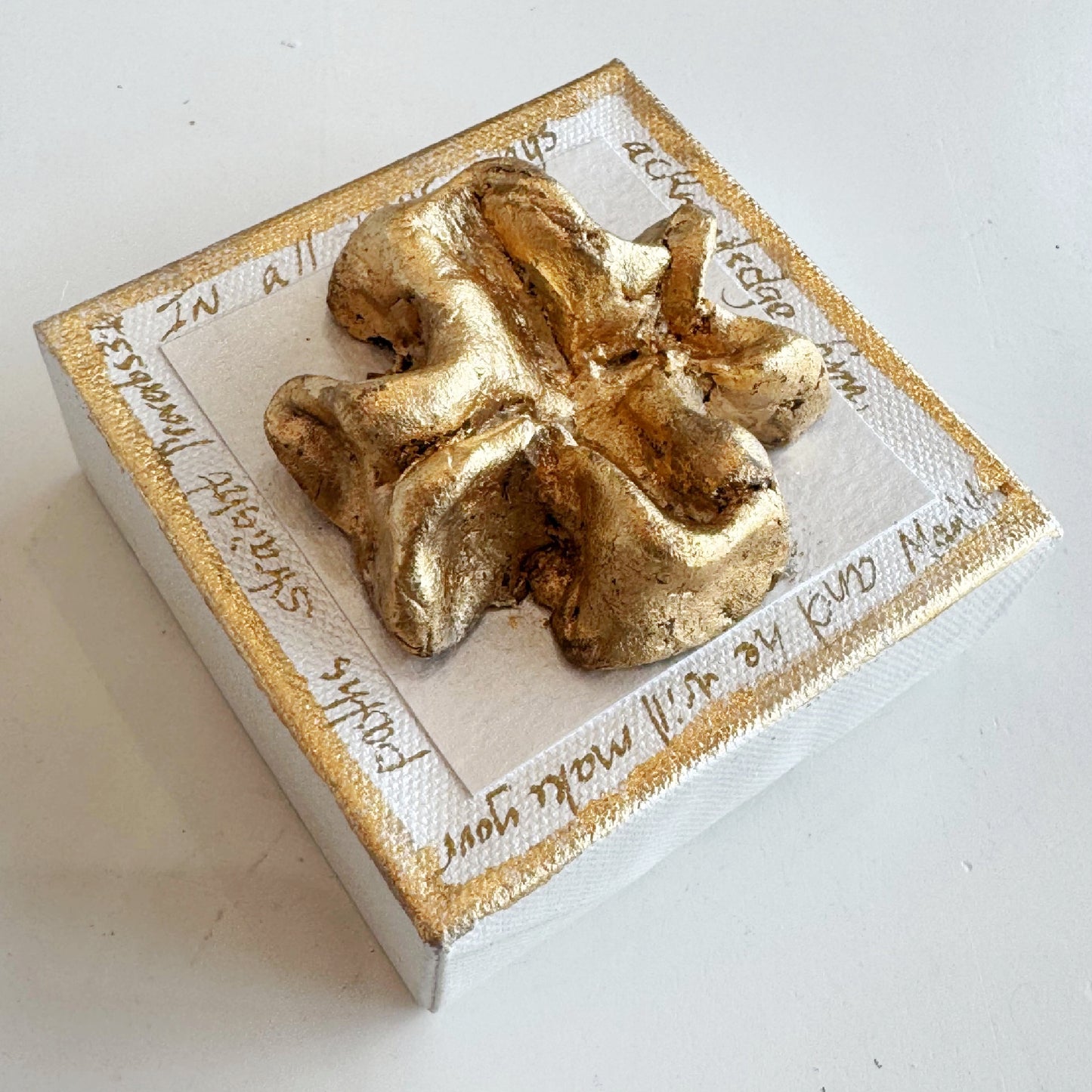 Gold Cross 4x4 Canvas