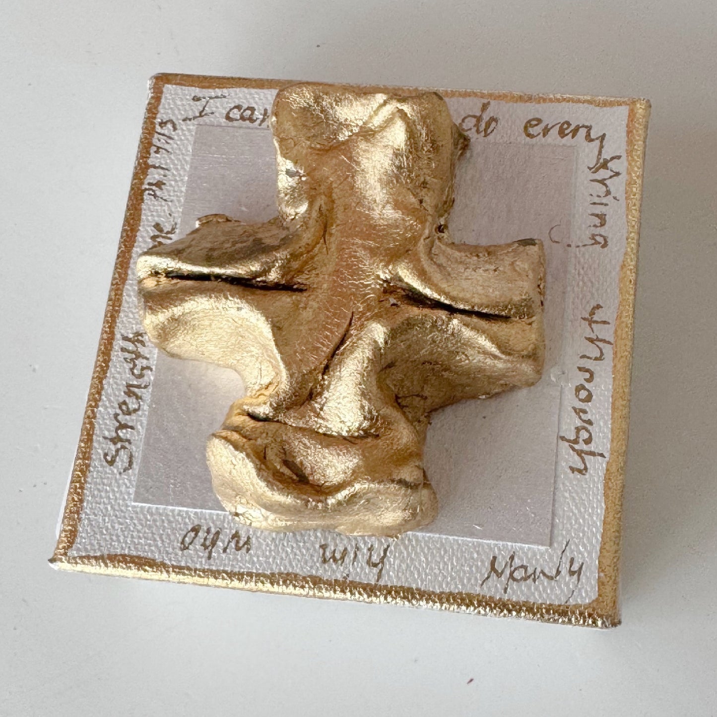 Gold Cross 4x4 Canvas