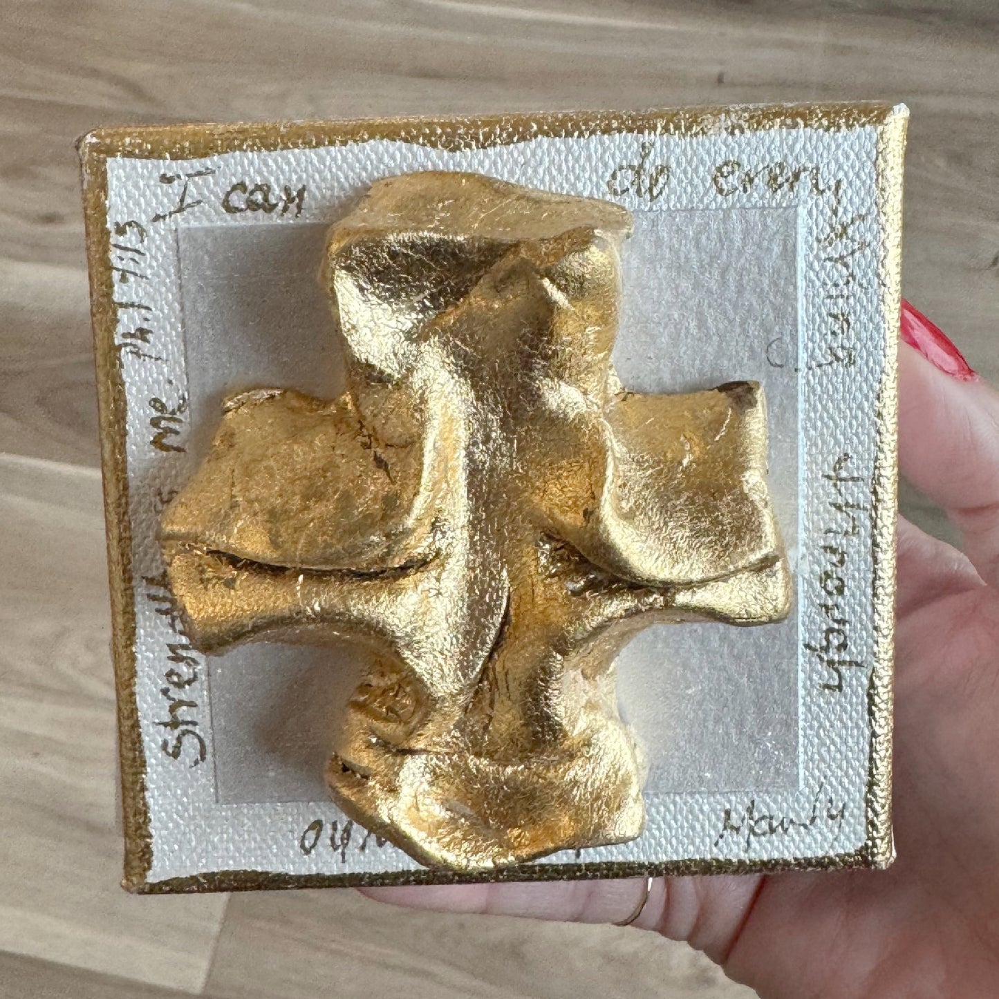 Gold Cross 4x4 Canvas
