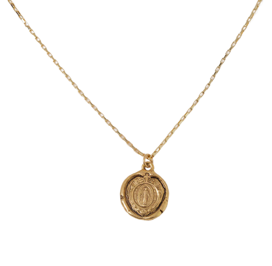 Sacred Heart Stamp Pendant Necklace