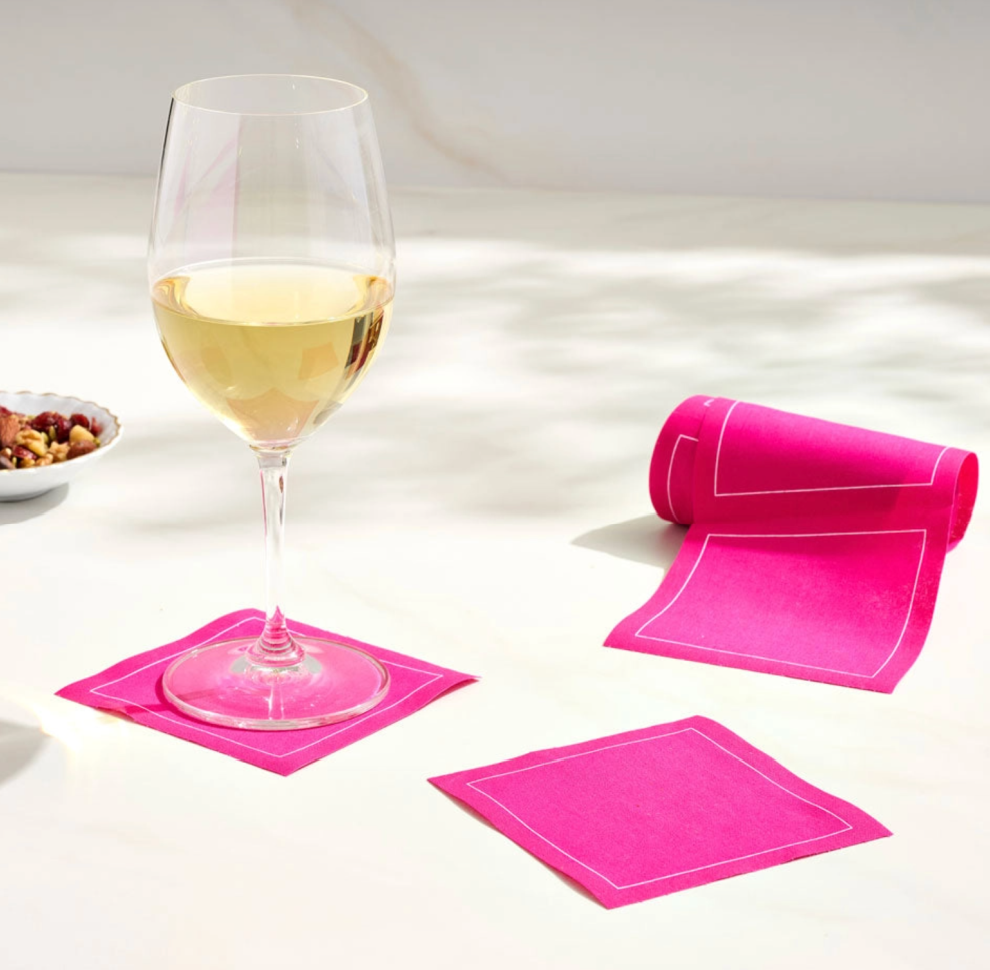 Fuchsia Pink Cocktail Napkin