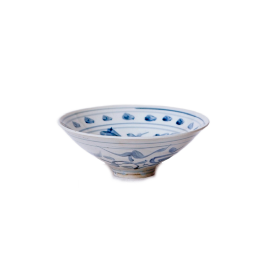 Blue and White Porcelain Peony Bowl