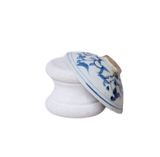 Blue and White Porcelain Floral Bowl