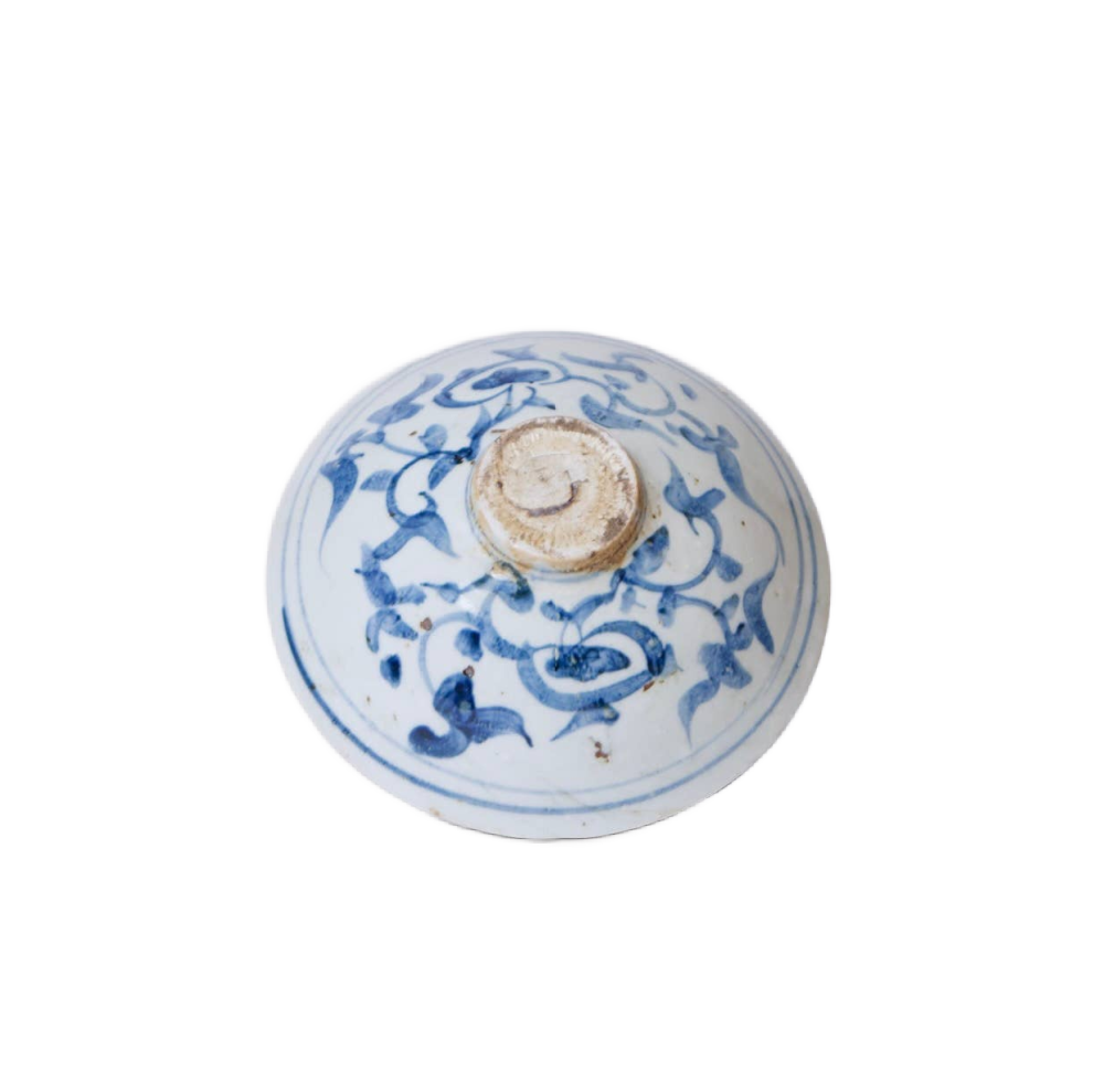 Blue and White Porcelain Floral Bowl