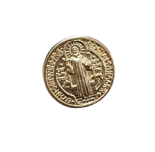Small Gold Colored St. Benedict Prayer Coin