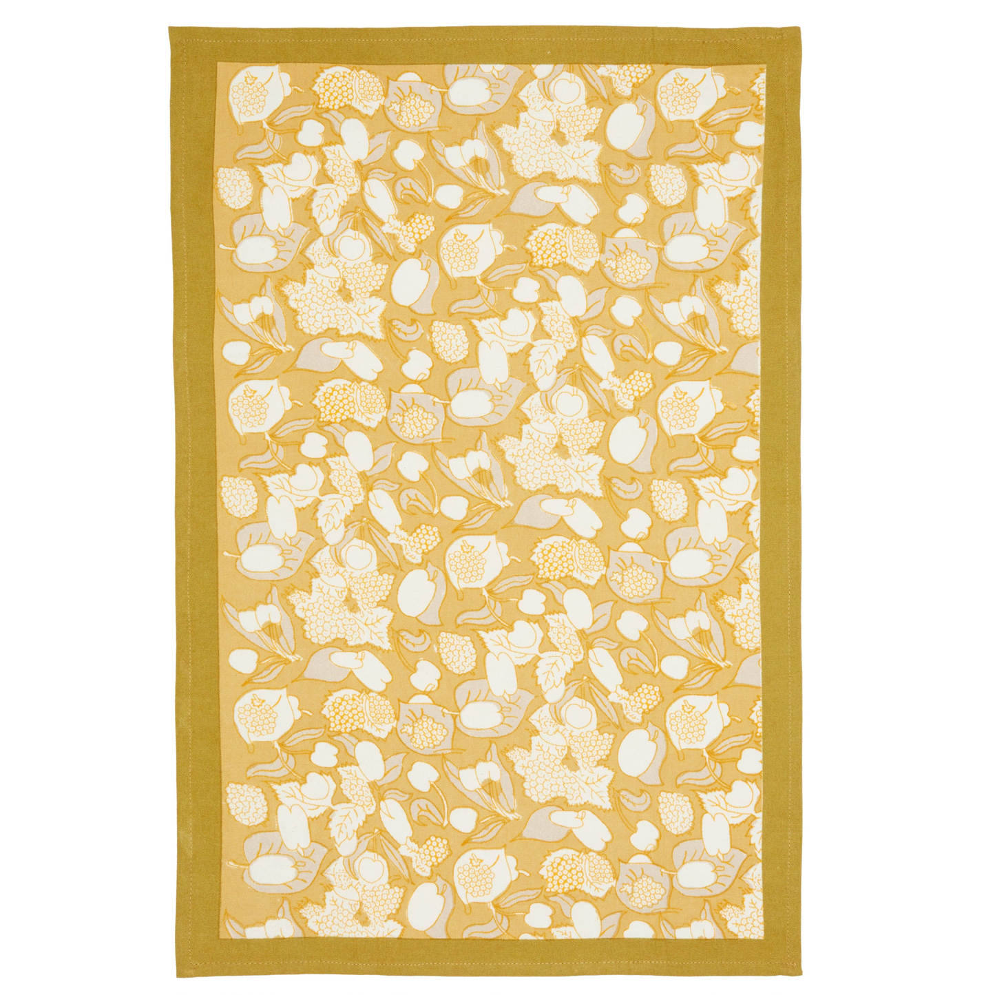 Forest Harvest Grey & Mustard Tea Towel