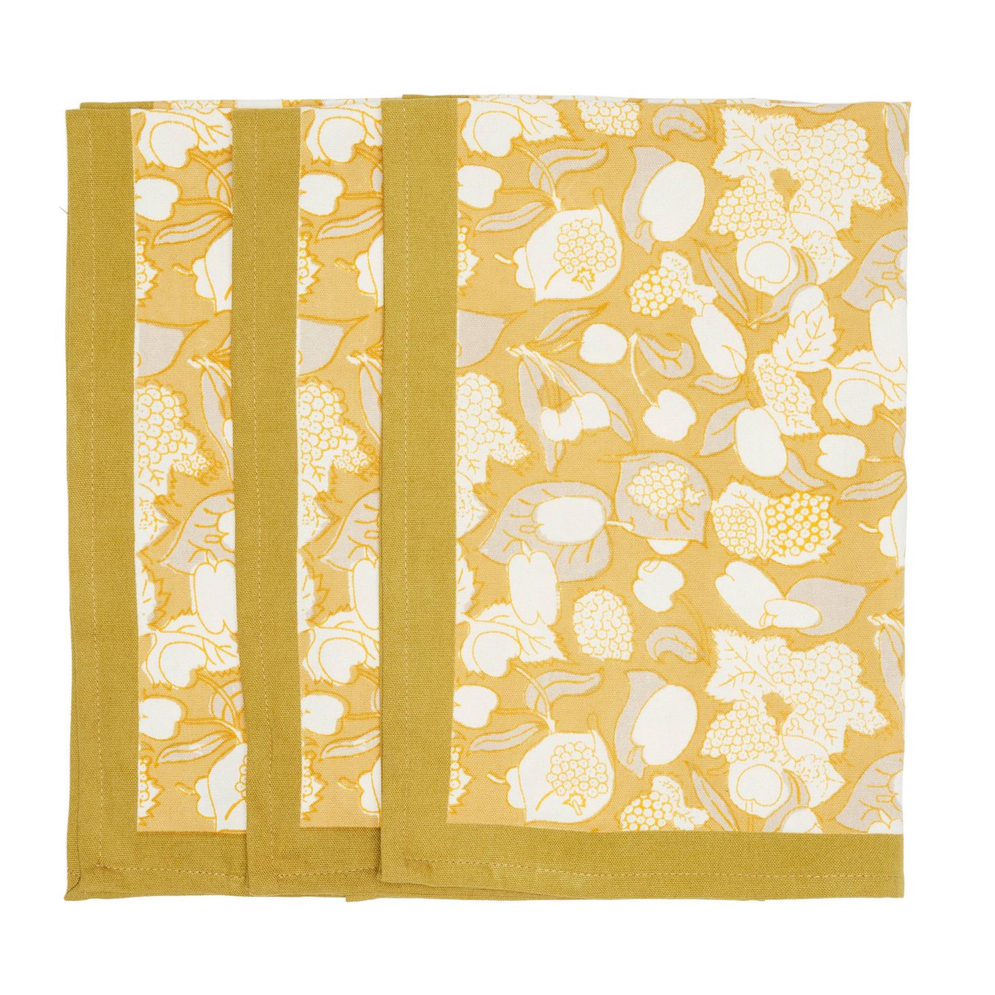 Forest Harvest Grey & Mustard Tea Towel