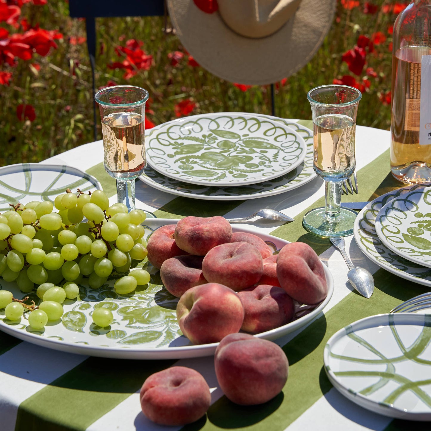 White/Green Amalfi Appetizer Plate