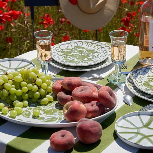 White/Green Amalfi Appetizer Plate