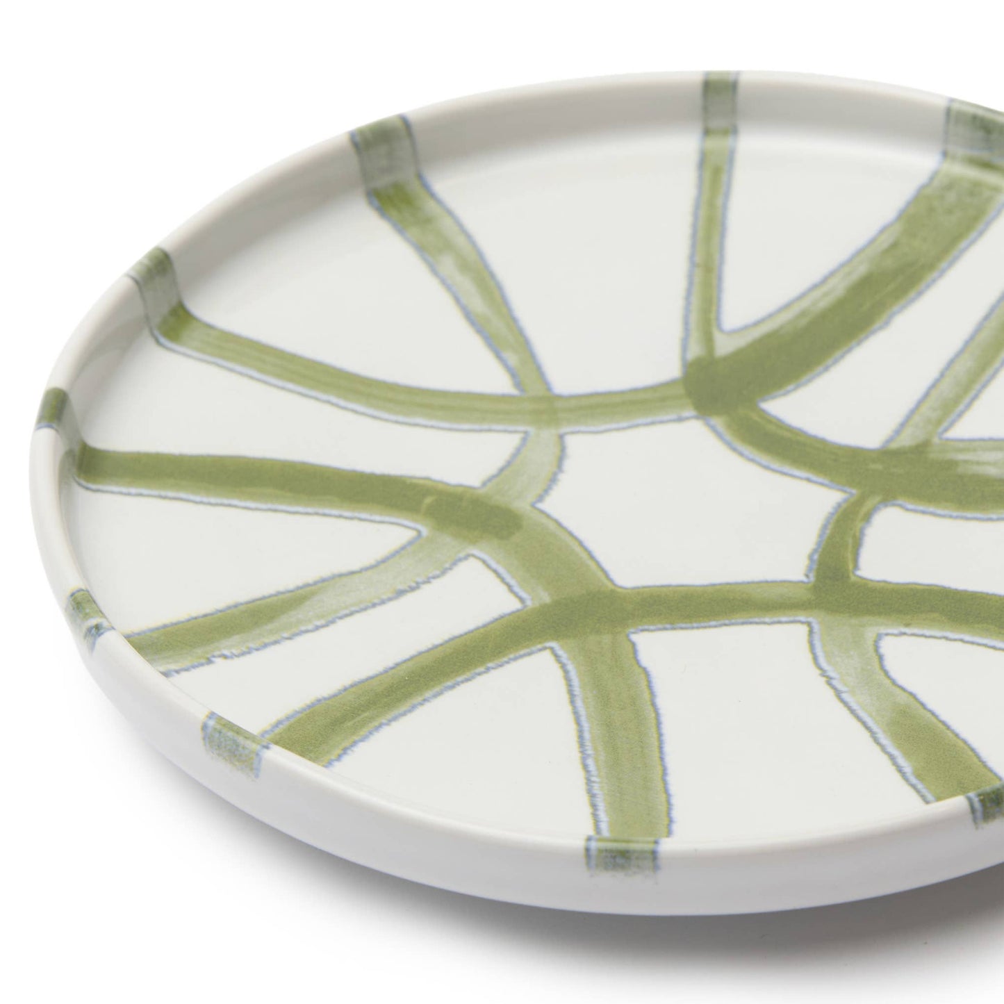 White/Green Amalfi Appetizer Plate