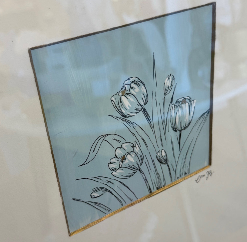 Original Tulip Framed Art by Cora B