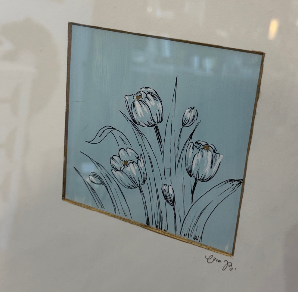 Original Tulip Framed Art by Cora B