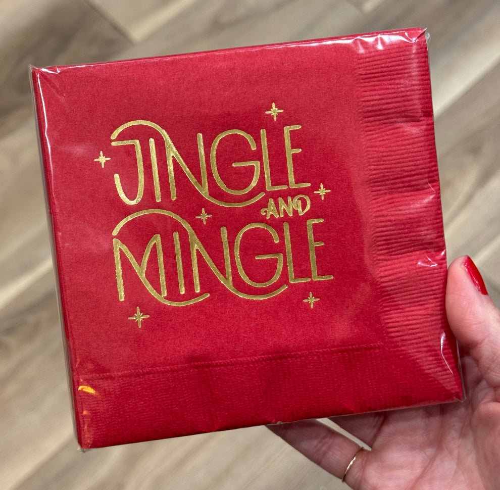 Jingle and Mingle Cocktail Napkins