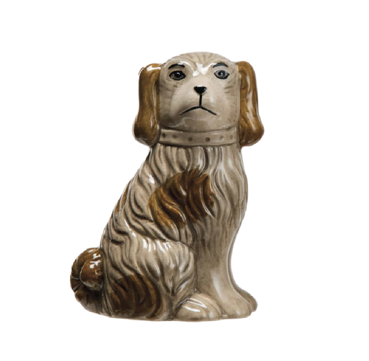 Hand-Painted Dog Vase
