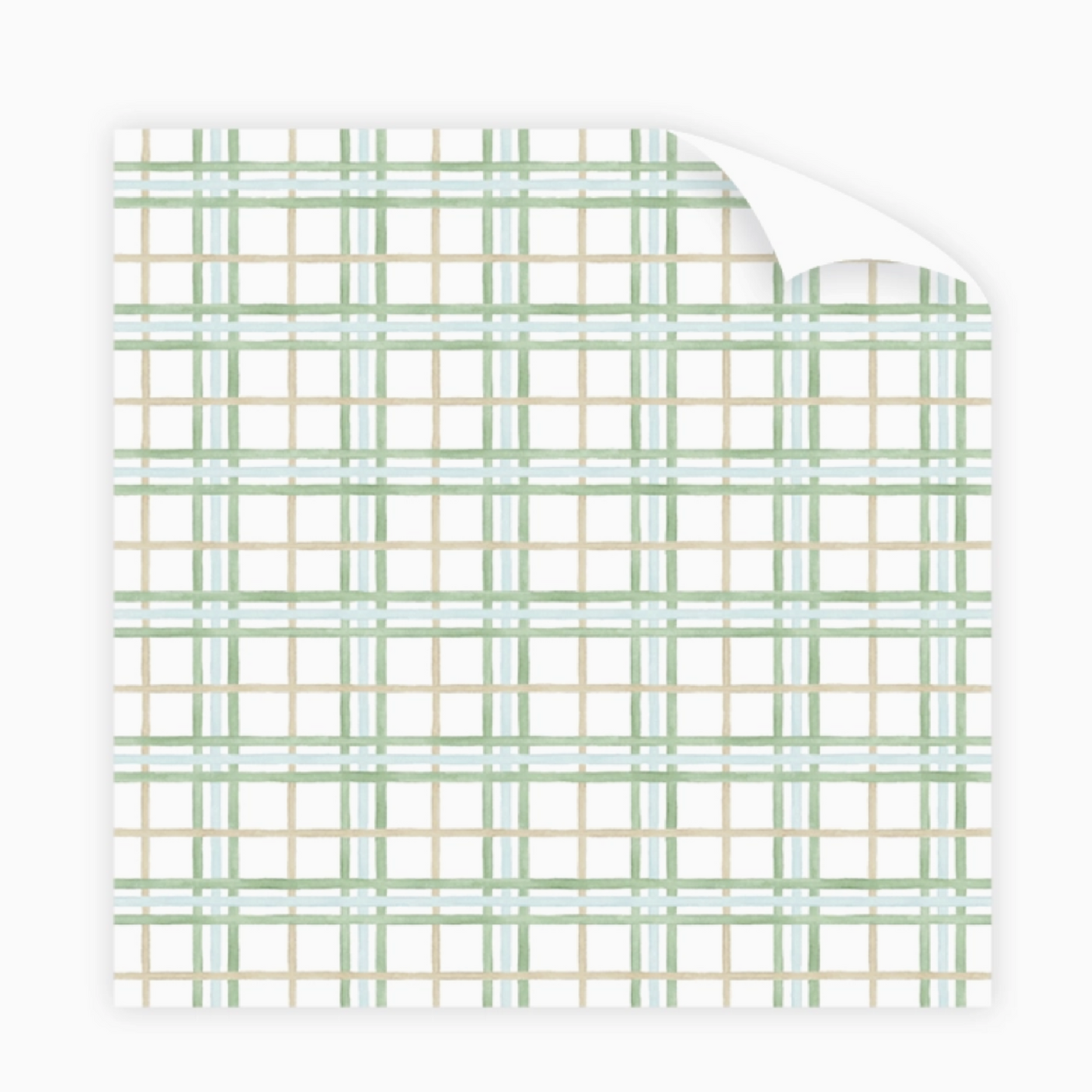 Lush Pines Plaid Green Wrapping Paper