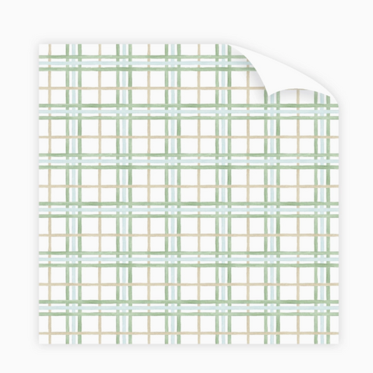 Lush Pines Plaid Green Wrapping Paper