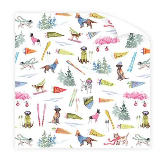 Ski Dogs Wrapping Paper