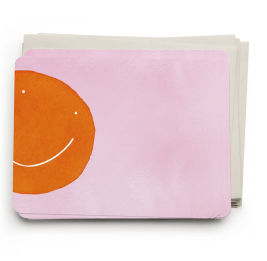 Orange Smiley Flat Notes