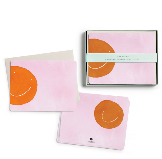 Orange Smiley Flat Notes