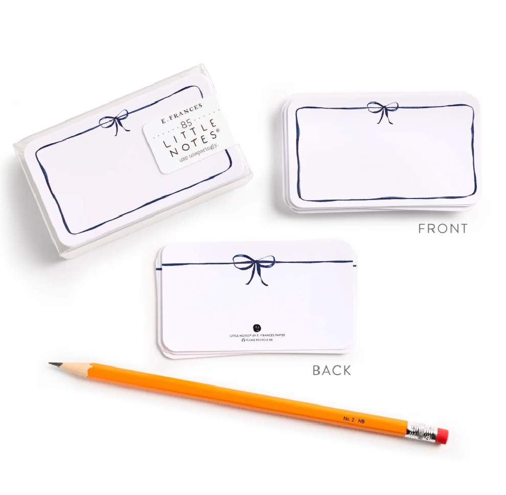 Navy Bow Little Notes
