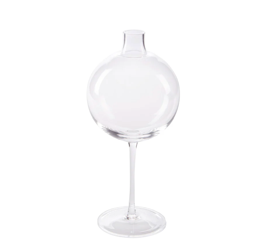 Clear Wine Glass Vase