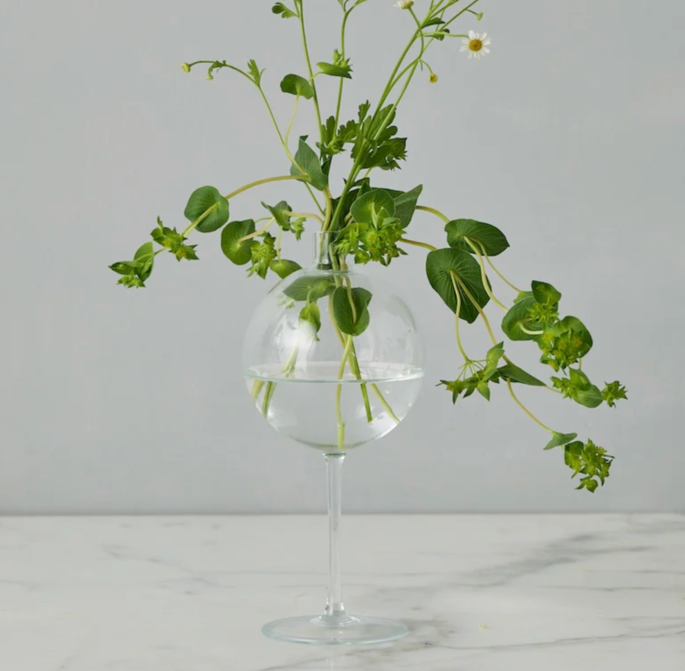 Clear Wine Glass Vase