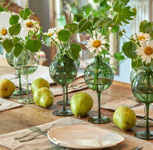 Green Wine Glass Vase