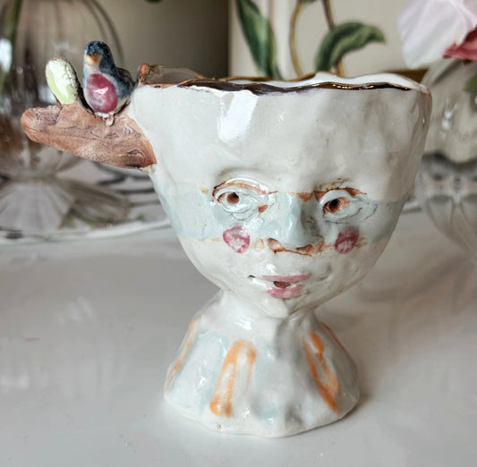 Winged Stillness - Figurative Fauna Pottery