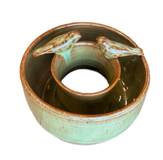 Green Camelia Vase
