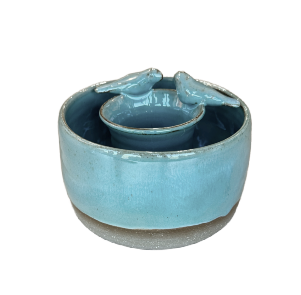 Blue Camelia Vase