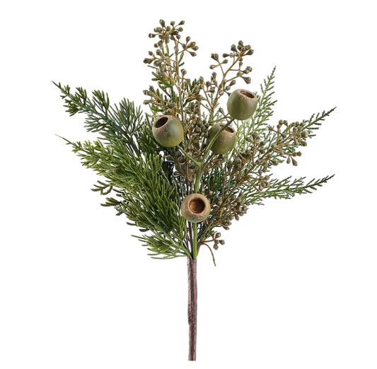 15" Eucalyptus Mixed Pine Pick