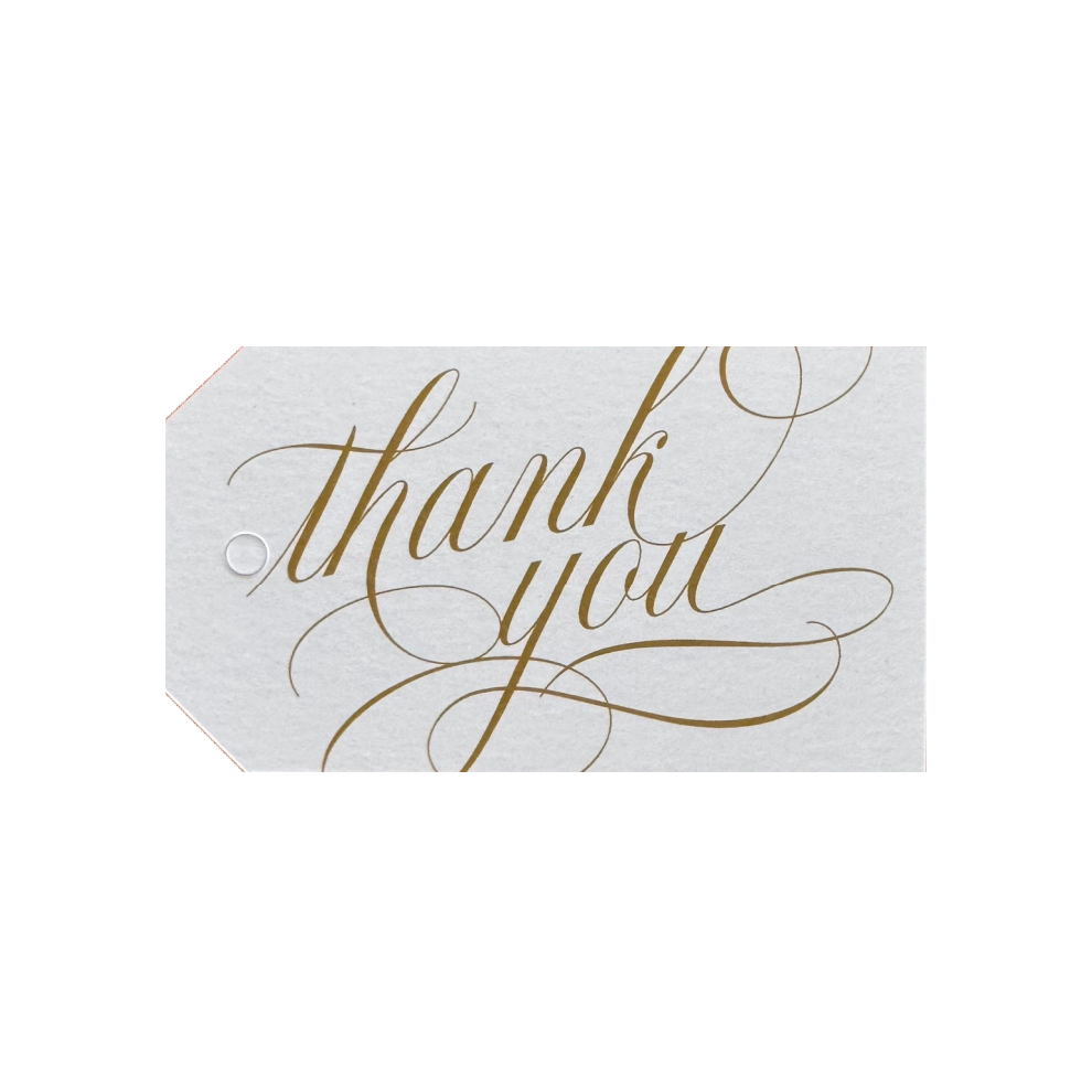 Gold Thank You Gift Tag