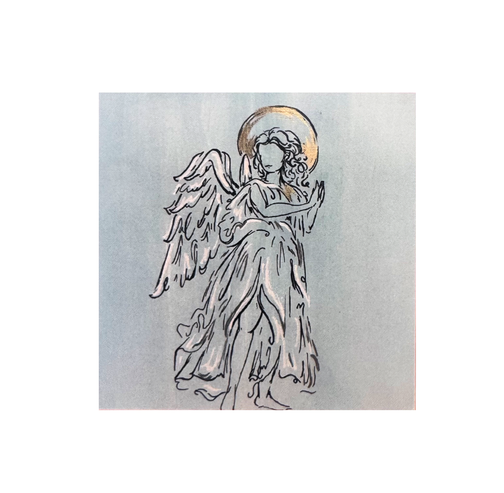 Angel Blue Gift Tag